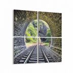 Olla 13878K4 Doğa / Manzara Görseli Kare 4'lü Kanvas Tablo (Ölçü: 65X65)