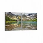 Olla 13566K2Y Doğa / Manzara Görseli Kare 2'li Yatay Kanvas Tablo (Ölçü: 105X50)