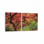 Olla 14222K2Y Doğa / Manzara Görseli Kare 2'li Yatay Kanvas Tablo (Ölçü: 105X50)