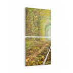 Olla 13405K2D Doğa / Manzara Görseli Kare 2'li Dikey Kanvas Tablo (Ölçü: 30X65)
