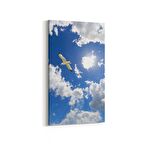 Olla 15831DD Gökyüzü Kuşlar Görseli Dikey Dar Kanvas Tablo (Ölçü: 30X60)