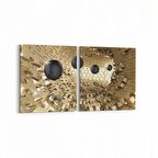 Olla 10427K2Y Abstract Tünel Görsel Kare 2'li Yatay Kanvas Tablo (Ölçü: 125X60)