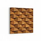 Olla 12017K Ahşap Desen Görseli Kare Kanvas Tablo (Ölçü: 60X60)