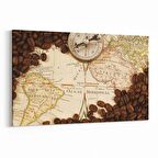 Olla 16205Y Harita Görseli Yatay Kanvas Tablo (Ölçü: 120X80)