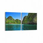 Olla 14023K2Y Doğa / Manzara Görseli Kare 2'li Yatay Kanvas Tablo (Ölçü: 85X40)