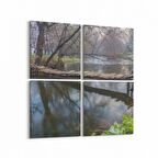 Olla 13662K4 Doğa / Manzara Görseli Kare 4'lü Kanvas Tablo (Ölçü: 65X65)