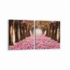 Olla 13470K2Y Doğa / Manzara Görseli Kare 2'li Yatay Kanvas Tablo (Ölçü: 65X30)