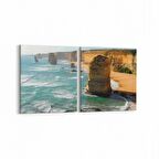 Olla 14552K2Y Doğa / Manzara Görseli Kare 2'li Yatay Kanvas Tablo (Ölçü: 85X40)