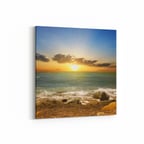 Olla 16057K Günbatımı Görseli Kare Kanvas Tablo (Ölçü: 40X40)