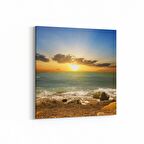 Olla 16057K Günbatımı Görseli Kare Kanvas Tablo (Ölçü: 100X100)