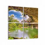 Olla 13791K4 Doğa / Manzara Görseli Kare 4'lü Kanvas Tablo (Ölçü: 145X145)