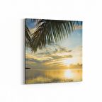 Olla 16047K Günbatımı Görseli Kare Kanvas Tablo (Ölçü: 25X25)