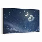 Olla 14711Y Gece Gökyüzü Görseli Yatay Kanvas Tablo (Ölçü: 150X100)