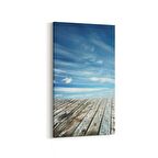 Olla 16381DD Kumsal / Sahil Görseli Dikey Dar Kanvas Tablo (Ölçü: 60X120)
