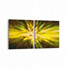 Olla 10343K2Y Abstract Görsel Kare 2'li Yatay Kanvas Tablo (Ölçü: 125X60)