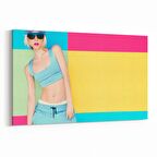 Olla 16859Y Model / Manken Görseli Yatay Kanvas Tablo (Ölçü: 150X100)