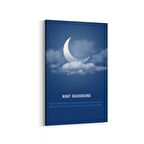 Olla 14770D Gece Gökyüzü Görseli Dikey Kanvas Tablo (Ölçü: 60X90)