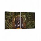 Olla 13538K2Y Doğa / Manzara Görseli Kare 2'li Yatay Kanvas Tablo (Ölçü: 65X30)