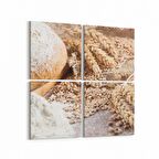 Olla 15157K4 Gıda Görseli Kare 4'lü Kanvas Tablo (Ölçü: 105X105)