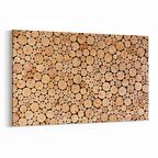 Olla 12022Y Ahşap Desen Görseli Yatay Kanvas Tablo (Ölçü: 150X100)