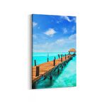 Olla 16404D Kumsal / Sahil Görseli Dikey Kanvas Tablo (Ölçü: 80X120)