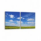 Olla 13965K2Y Doğa / Manzara Görseli Kare 2'li Yatay Kanvas Tablo (Ölçü: 65X30)