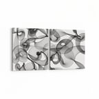 Olla 10175K2Y Abstract Görsel Kare 2'li Yatay Kanvas Tablo (Ölçü: 125X60)