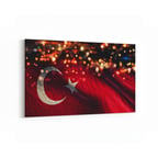 Olla 17550Y Türk Bayrağı Görseli Yatay Kanvas Tablo (Ölçü: 120X80)