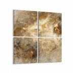 Olla 10287K4 Abstract Görsel Kare 4'lü Kanvas Tablo (Ölçü: 125X125)