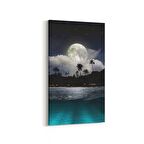 Olla 16446DD Kumsal / Sahil Görseli Dikey Dar Kanvas Tablo (Ölçü: 40X80)