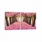 Olla 14370K2Y Doğa / Manzara Görseli Kare 2'li Yatay Kanvas Tablo (Ölçü: 145X70)