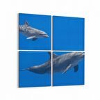 Olla 12951K4 Deniz / Okyanus Görseli Kare 4'lü Kanvas Tablo (Ölçü: 125X125)