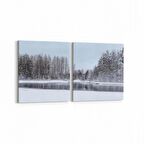 Olla 13610K2Y Doğa / Manzara Görseli Kare 2'li Yatay Kanvas Tablo (Ölçü: 85X40)
