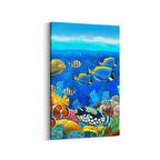 Olla 12087D Akvaryum / Balık Görseli Dikey Kanvas Tablo (Ölçü: 60X90)