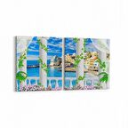 Olla 14520K2Y Doğa / Manzara Görseli Kare 2'li Yatay Kanvas Tablo (Ölçü: 85X40)