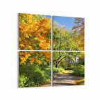 Olla 13272K4 Doğa / Manzara Görseli Kare 4'lü Kanvas Tablo (Ölçü: 125X125)