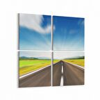 Olla 13689K4 Doğa / Manzara Görseli Kare 4'lü Kanvas Tablo (Ölçü: 125X125)