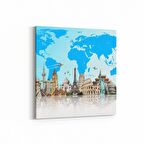 Olla 18124K Yapı Görseli Kare Kanvas Tablo (Ölçü: 25X25)