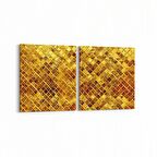 Olla 10316K2Y Abstract Görsel Kare 2'li Yatay Kanvas Tablo (Ölçü: 85X40)