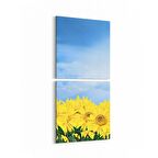 Olla 14540K2D Doğa / Manzara Görseli Kare 2'li Dikey Kanvas Tablo (Ölçü: 30X65)