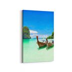 Olla 16451D Kumsal / Sahil Görseli Dikey Kanvas Tablo (Ölçü: 60X90)
