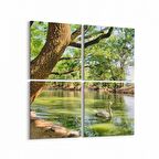 Olla 13473K4 Doğa / Manzara Görseli Kare 4'lü Kanvas Tablo (Ölçü: 125X125)