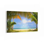 Olla 16555Y Kumsal / Sahil Görseli Yatay Kanvas Tablo (Ölçü: 90X60)