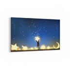 Olla 17591Y Uzay Görseli Yatay Kanvas Tablo (Ölçü: 120X80)