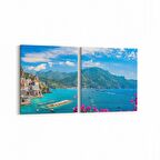 Olla 13475K2Y Doğa / Manzara Görseli Kare 2'li Yatay Kanvas Tablo (Ölçü: 145X70)
