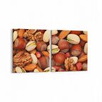 Olla 15055K2Y Gıda Görseli Kare 2'li Yatay Kanvas Tablo (Ölçü: 125X60)
