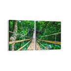 Olla 13905K2Y Doğa / Manzara Görseli Kare 2'li Yatay Kanvas Tablo (Ölçü: 105X50)