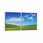 Olla 13827K2Y Doğa / Manzara Görseli Kare 2'li Yatay Kanvas Tablo (Ölçü: 65X30)