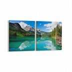 Olla 14594K2Y Doğa / Manzara Görseli Kare 2'li Yatay Kanvas Tablo (Ölçü: 145X70)