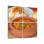 Olla 15308K4 Gıda Görseli Kare 4'lü Kanvas Tablo (Ölçü: 65X65)